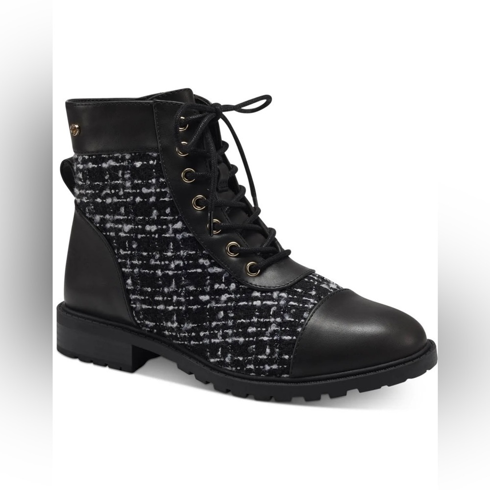 Charter Club Vandelle Womens Zip up Ankle Combat & Lace-up Boots,